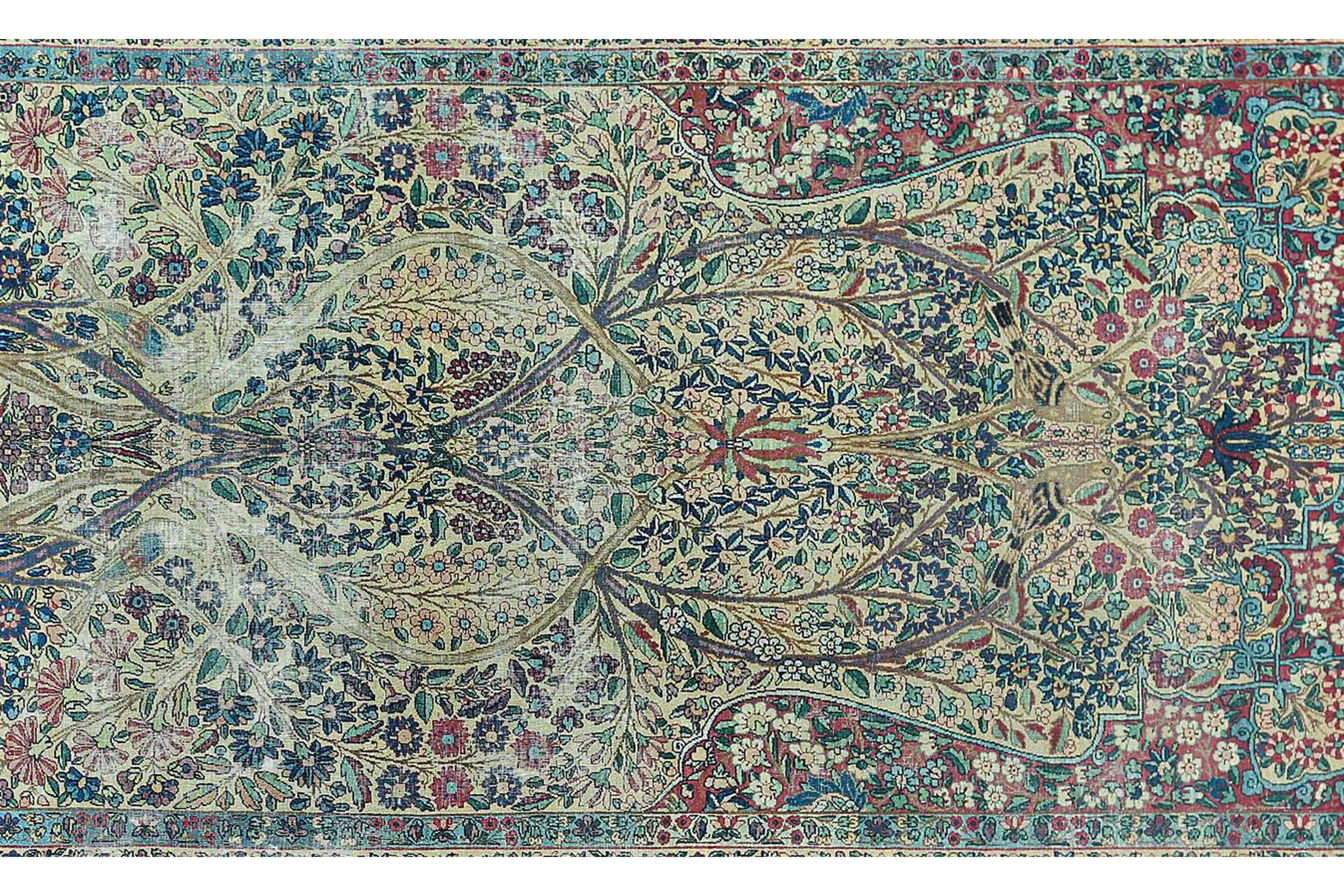 Thumbnail 3 for Antique Persian Kerman Traditional Rug 96772