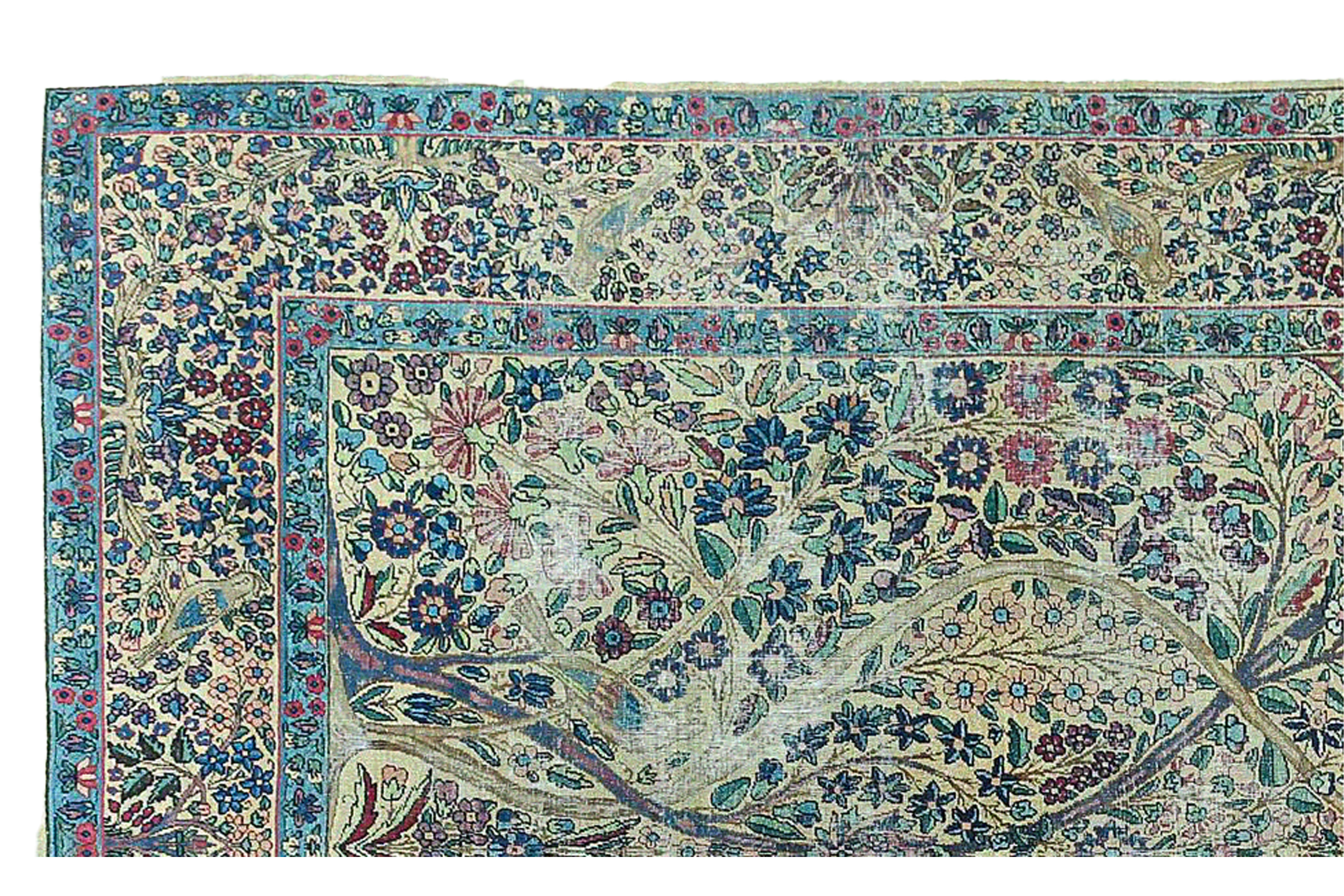 Thumbnail 5 for Antique Persian Kerman Traditional Rug 96772