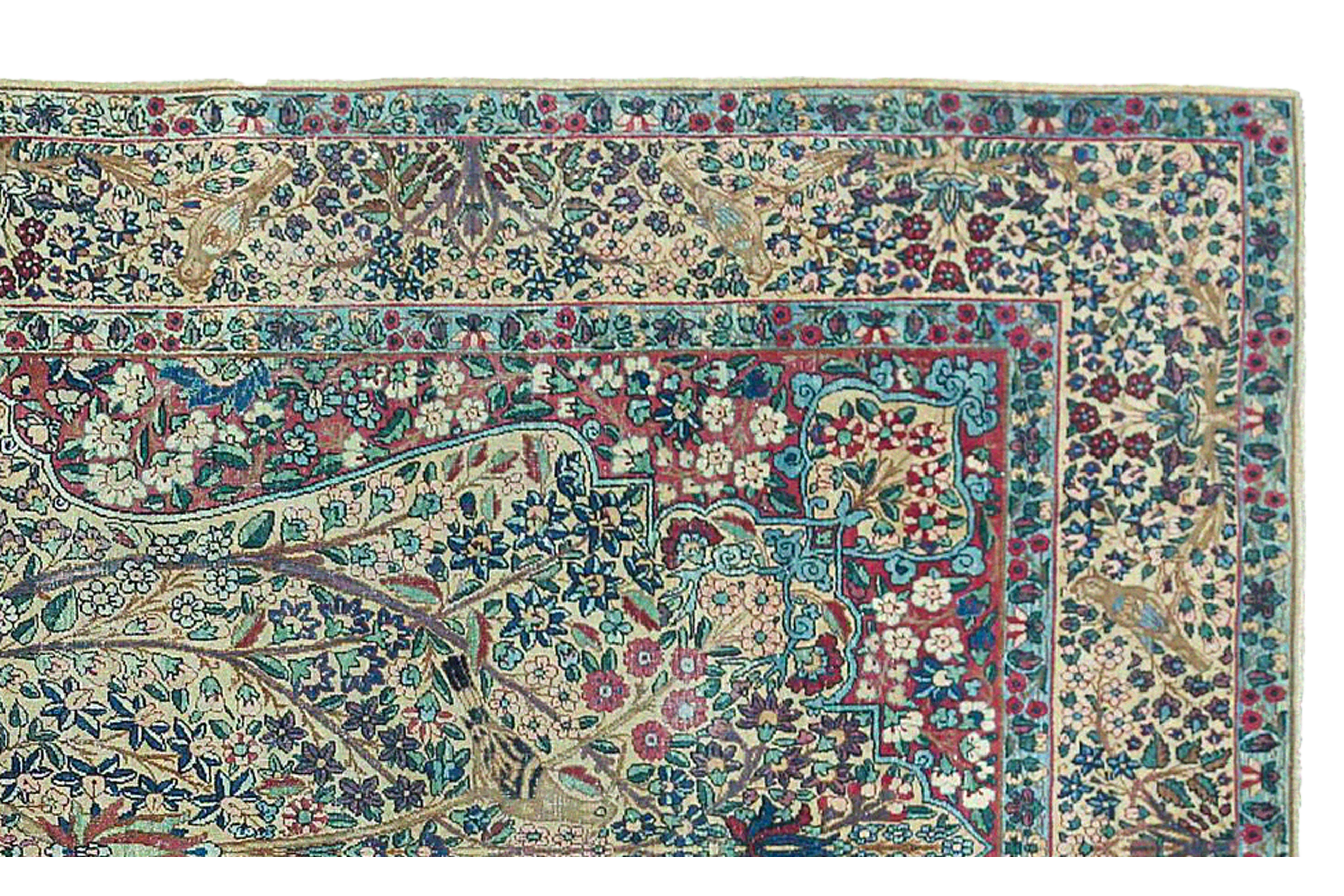 Thumbnail 6 for Antique Persian Kerman Traditional Rug 96772