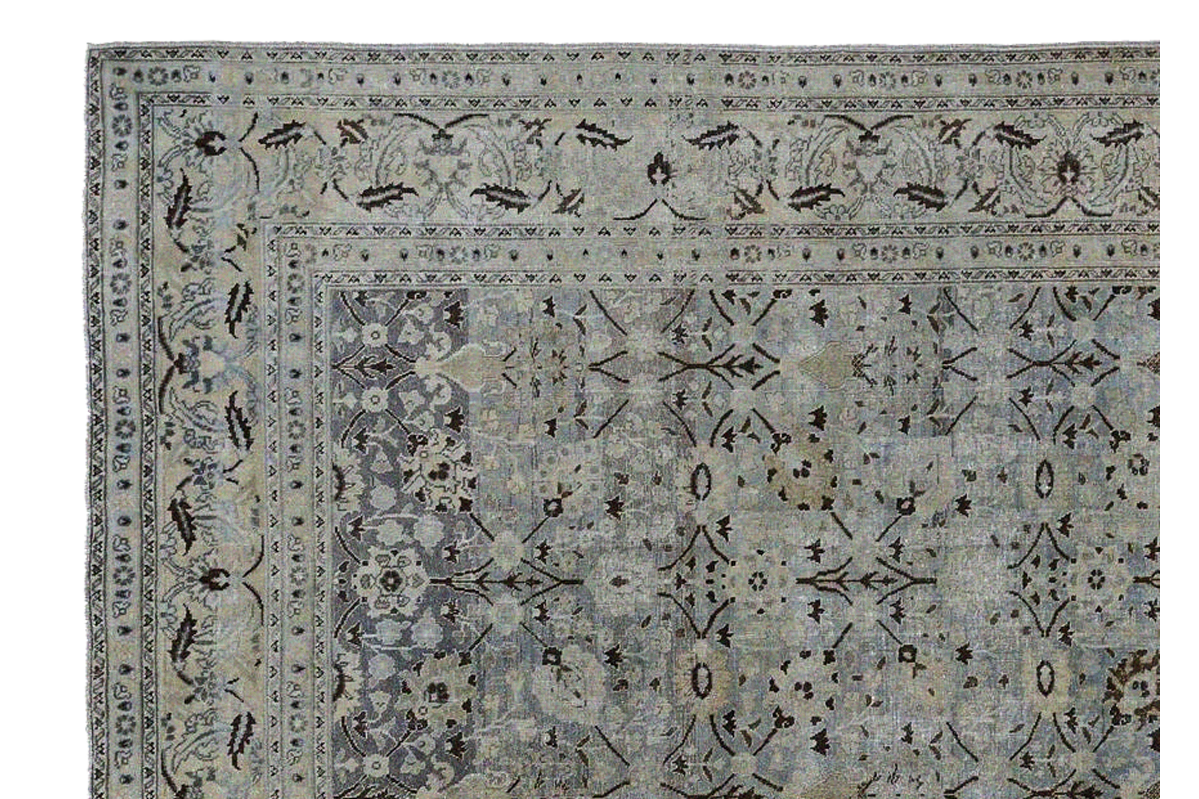 Thumbnail 5 for Antique Persian Tabriz Traditional Rug 96790