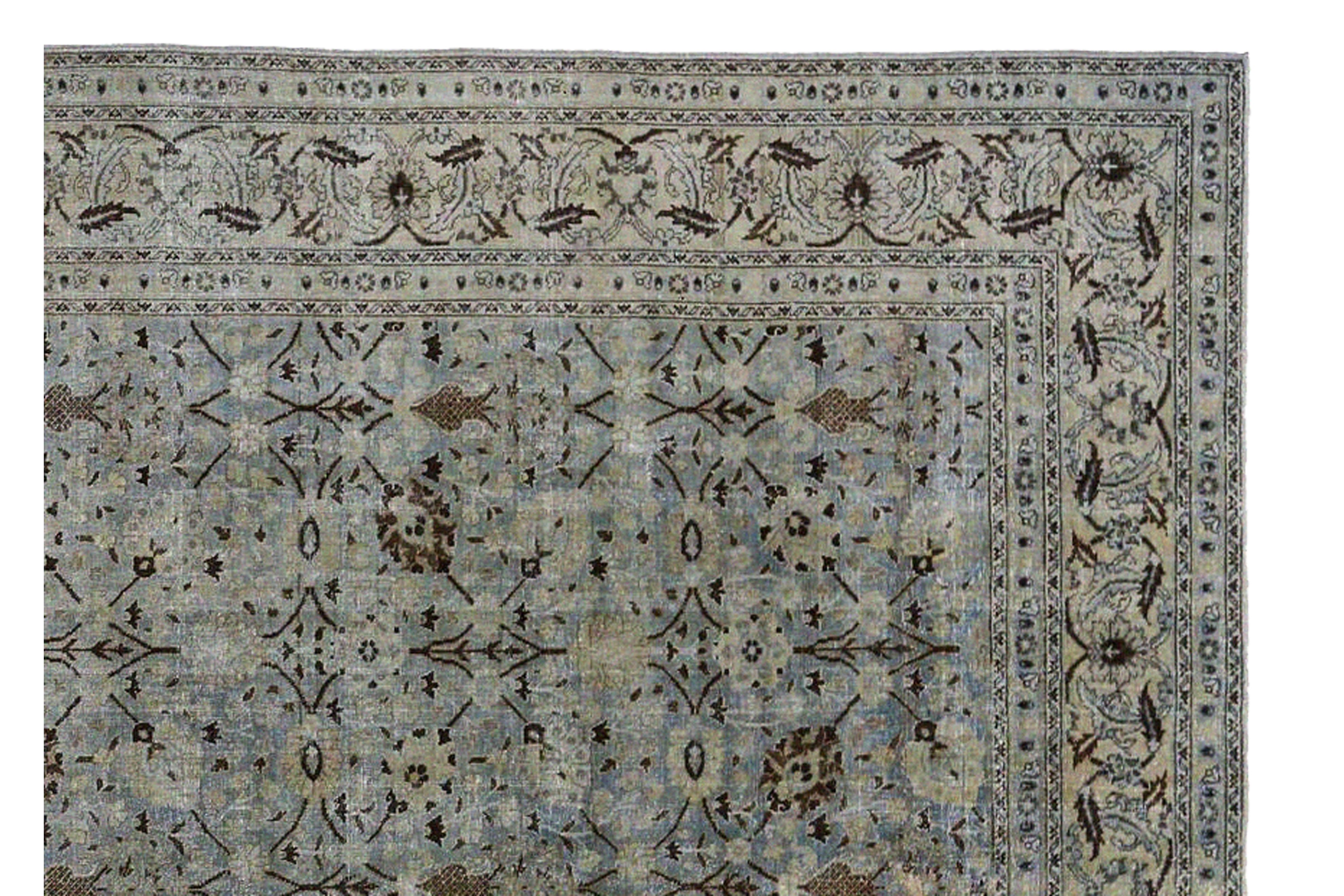 Thumbnail 6 for Antique Persian Tabriz Traditional Rug 96790