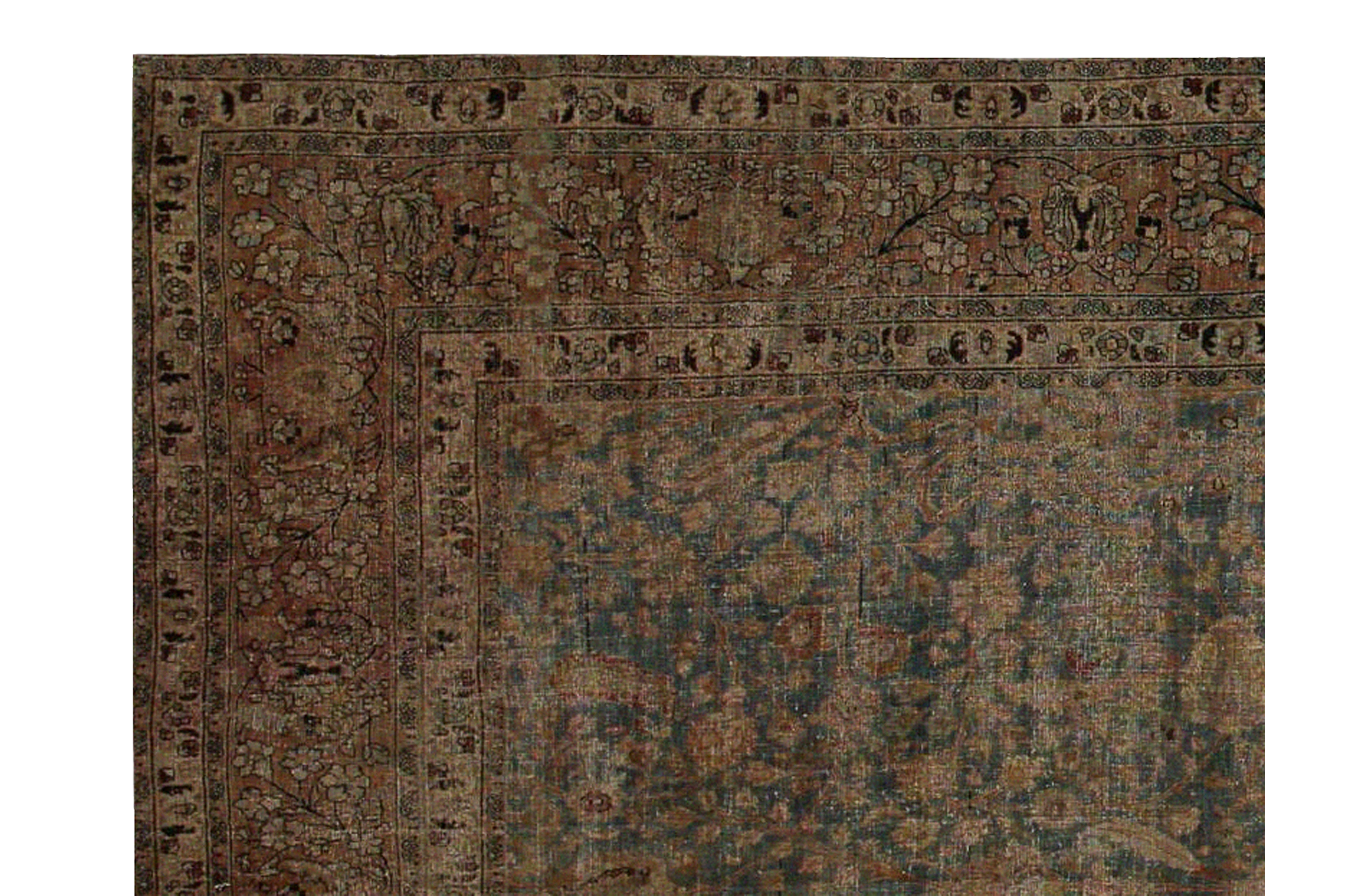 Thumbnail 5 for Antique Persian Mashad Traditional Rug 96822