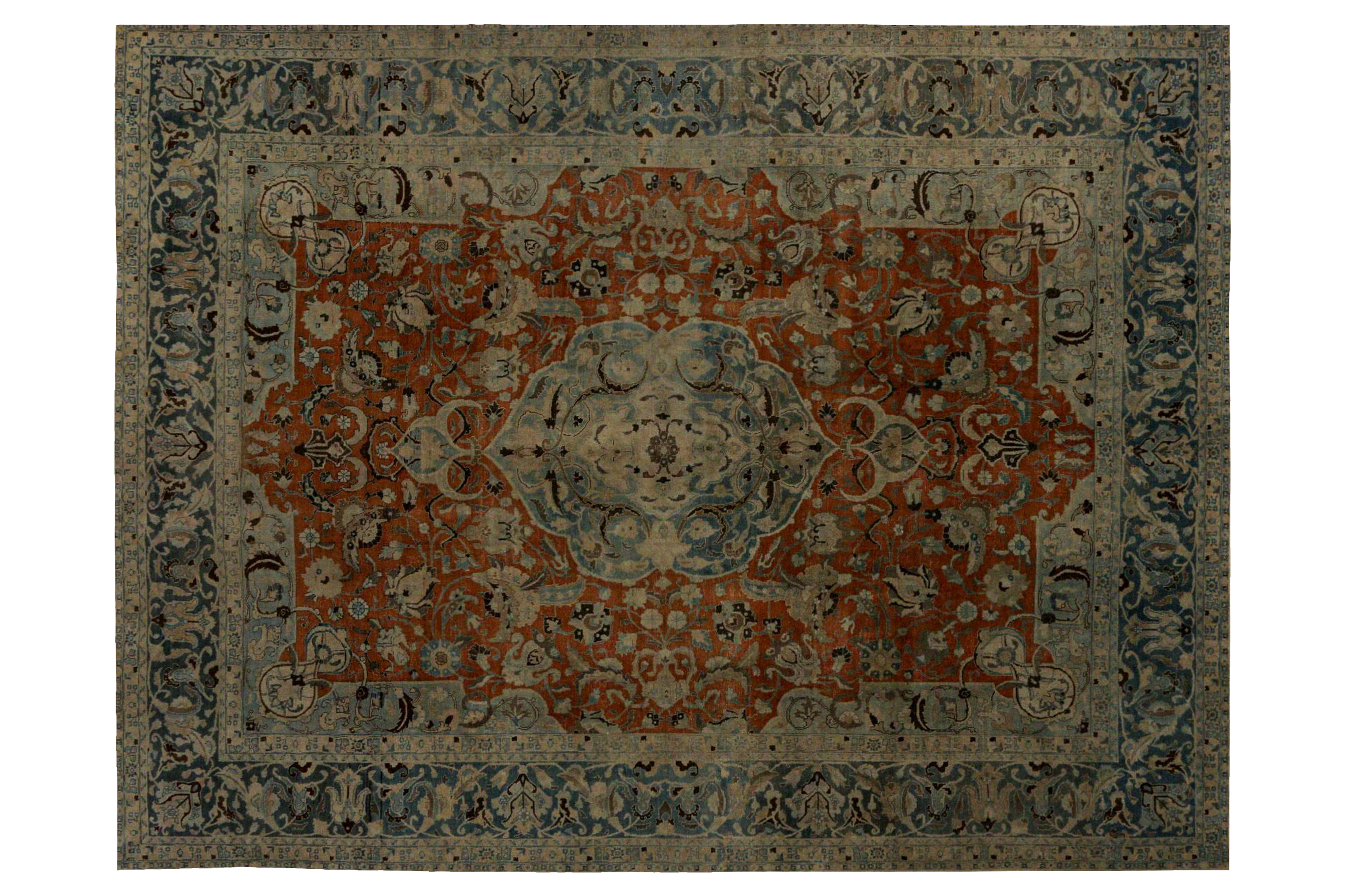 Thumbnail 2 for Antique Persian Tabriz Traditional Rug 96833