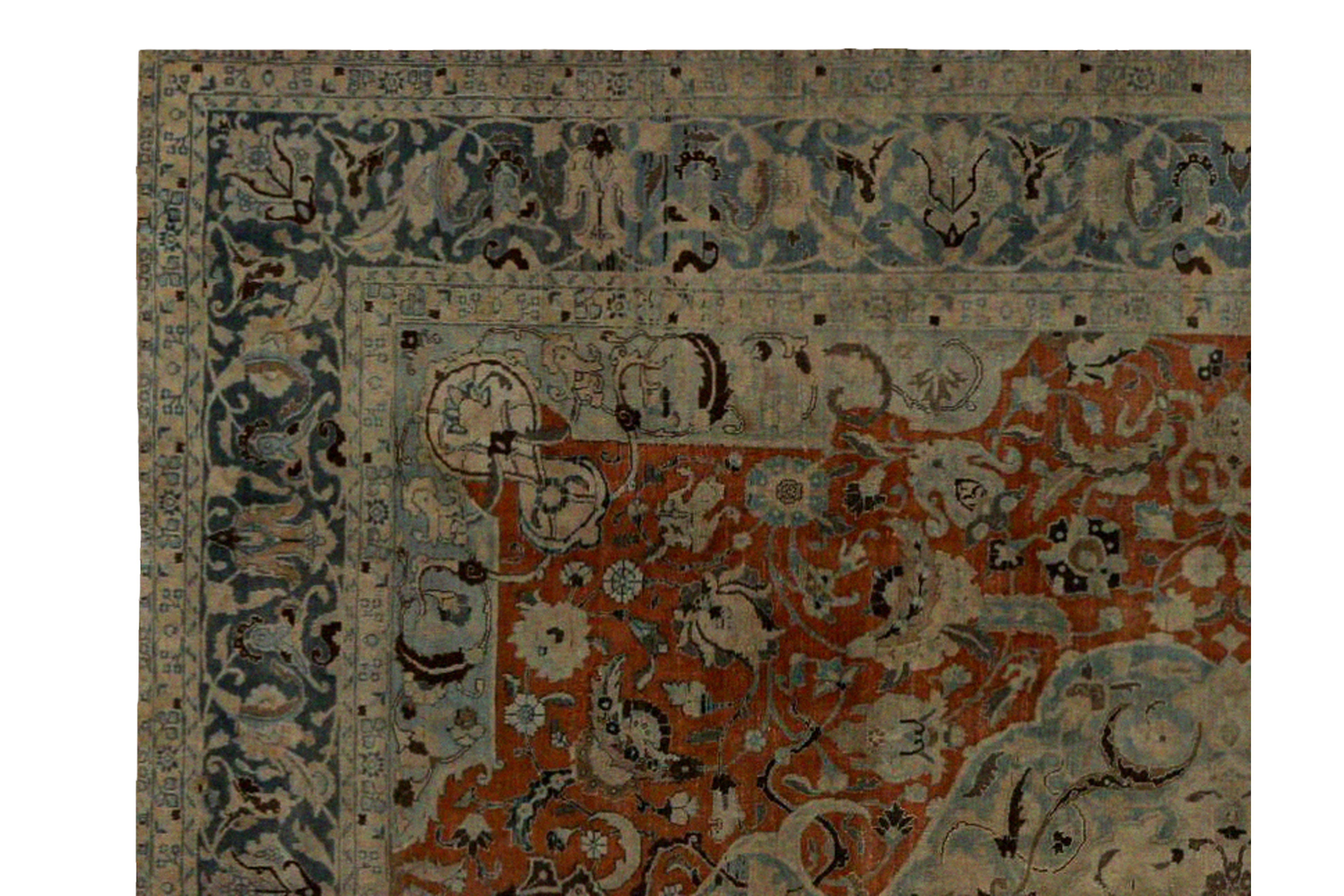 Thumbnail 5 for Antique Persian Tabriz Traditional Rug 96833