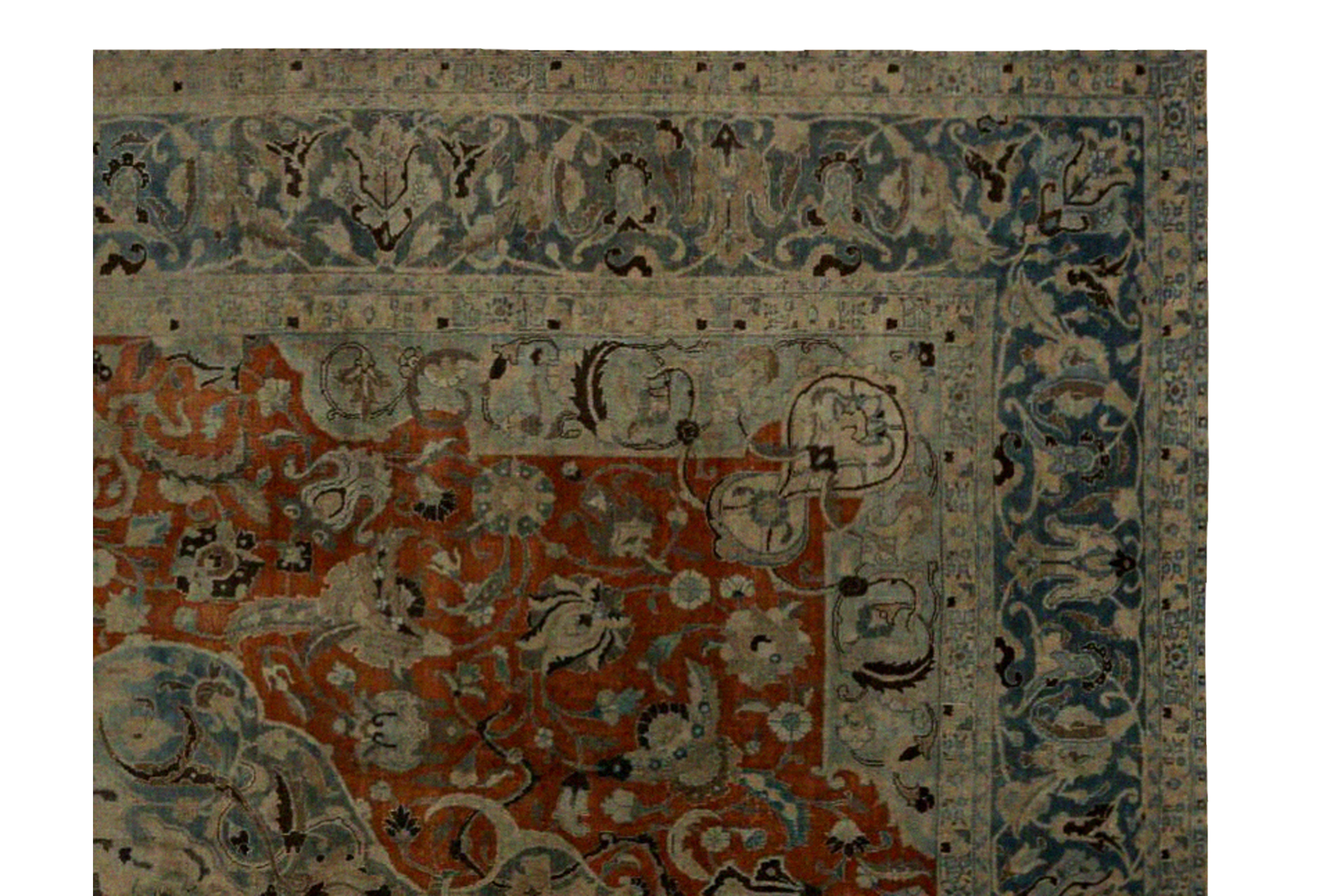 Thumbnail 6 for Antique Persian Tabriz Traditional Rug 96833