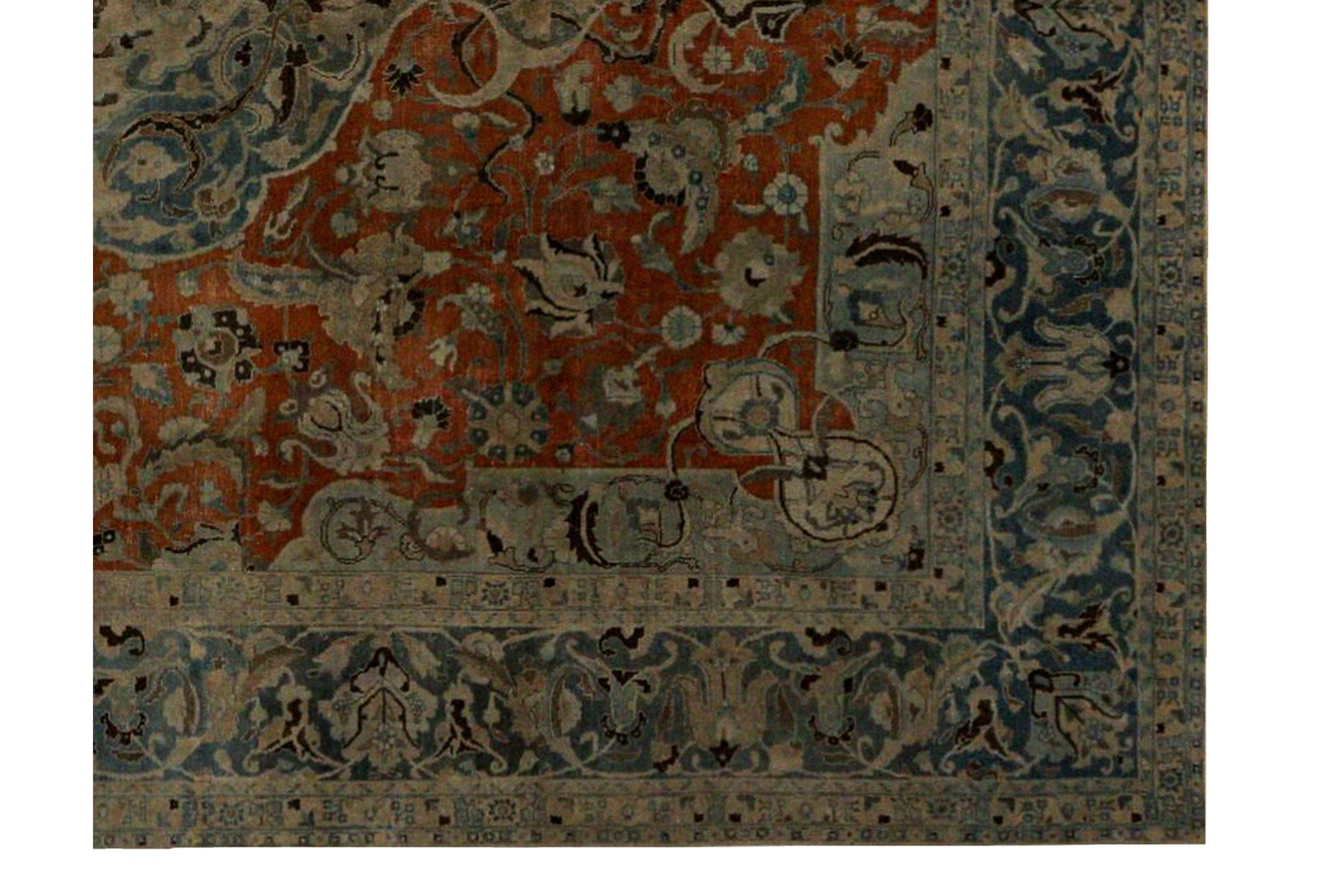 Thumbnail 8 for Antique Persian Tabriz Traditional Rug 96833