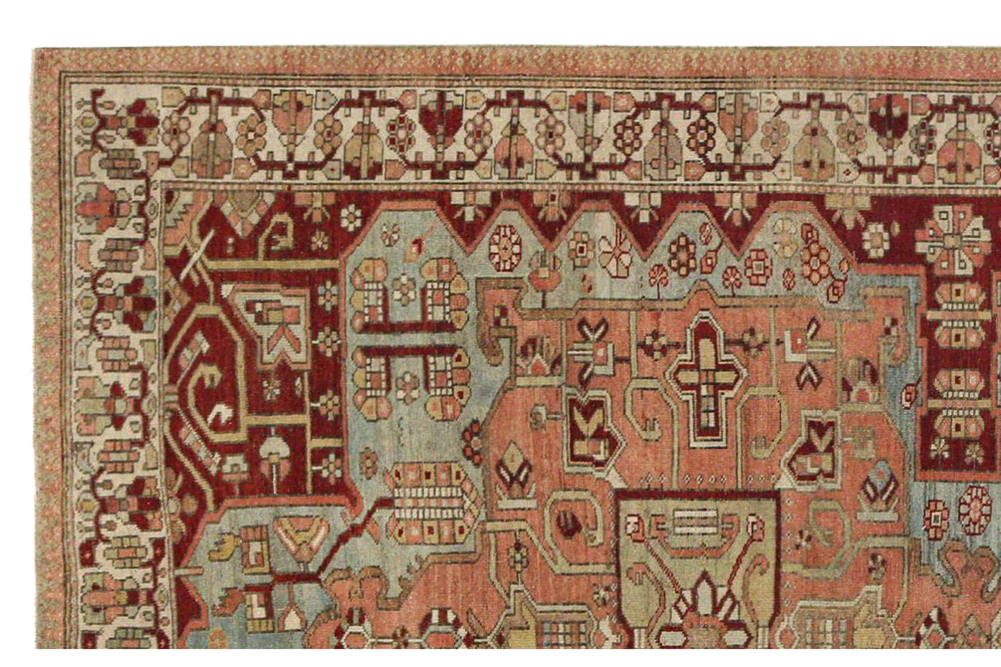 Thumbnail 5 for Antique Persian Bakhtiar Traditional Rug 96874