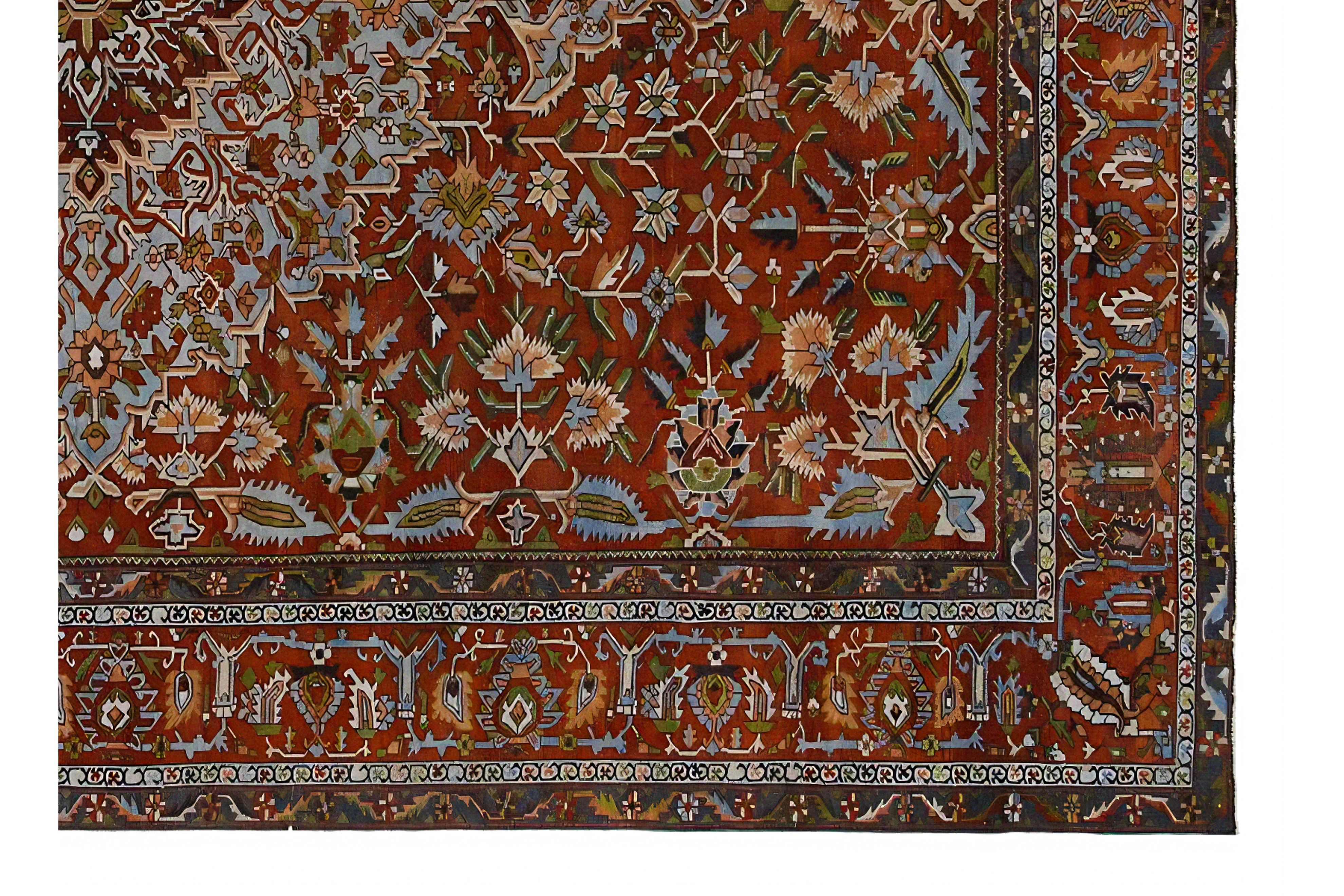 Thumbnail 8 for Antique Persian Bakhtiar Traditional Rug 96889