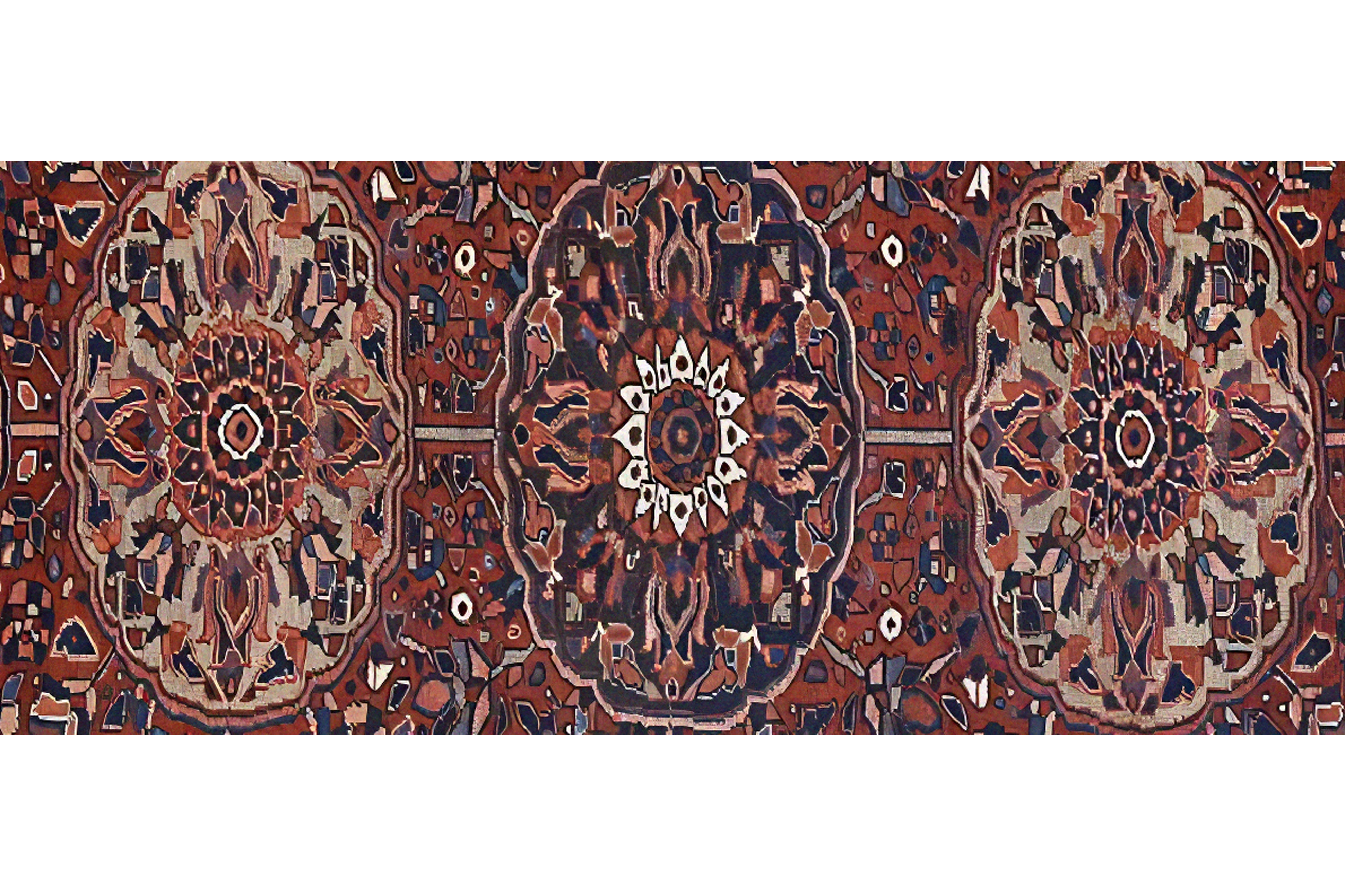 Thumbnail 4 for Persian Heriz Traditional Rug 97129