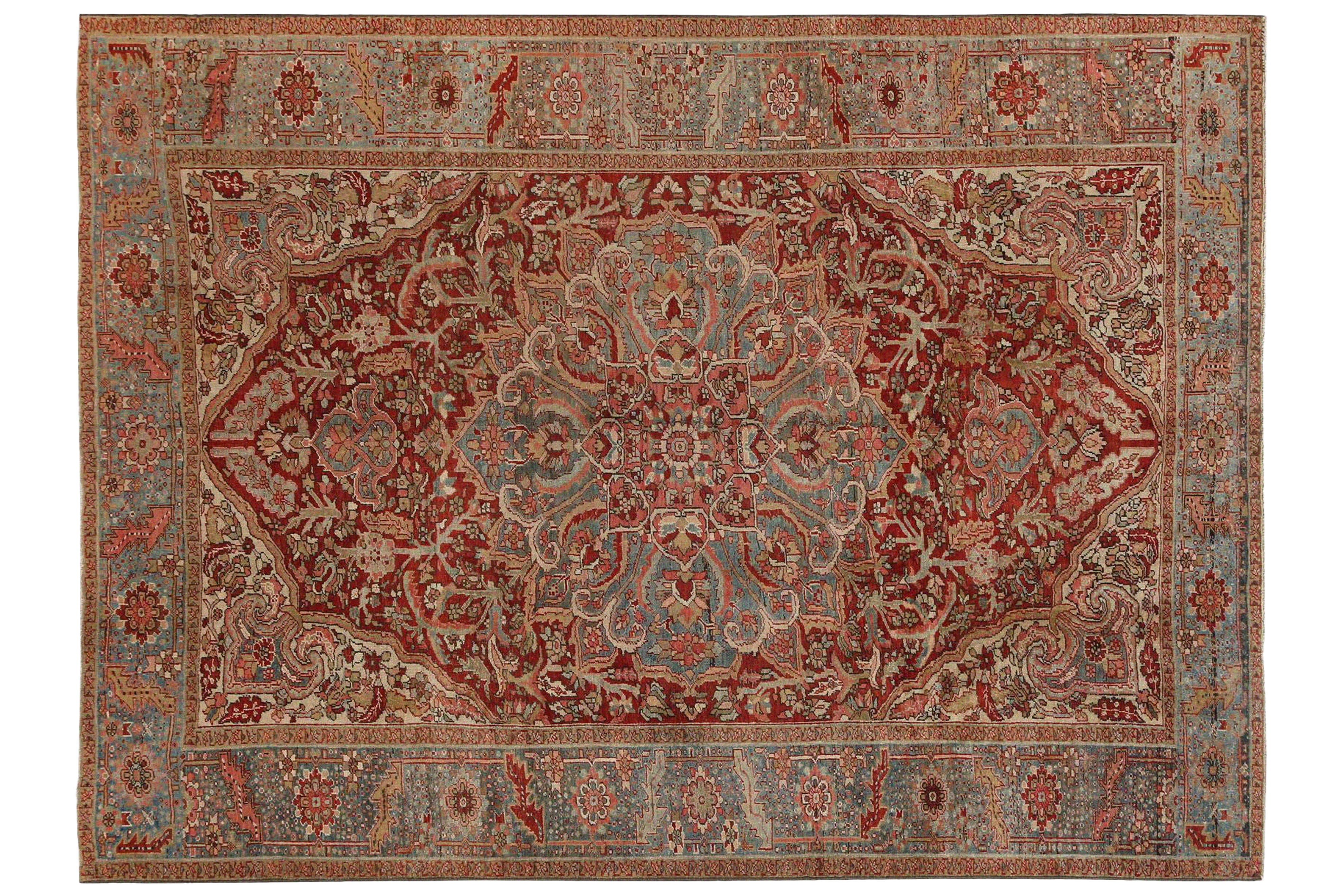 Thumbnail 2 for Persian Heriz Traditional Rug 97195