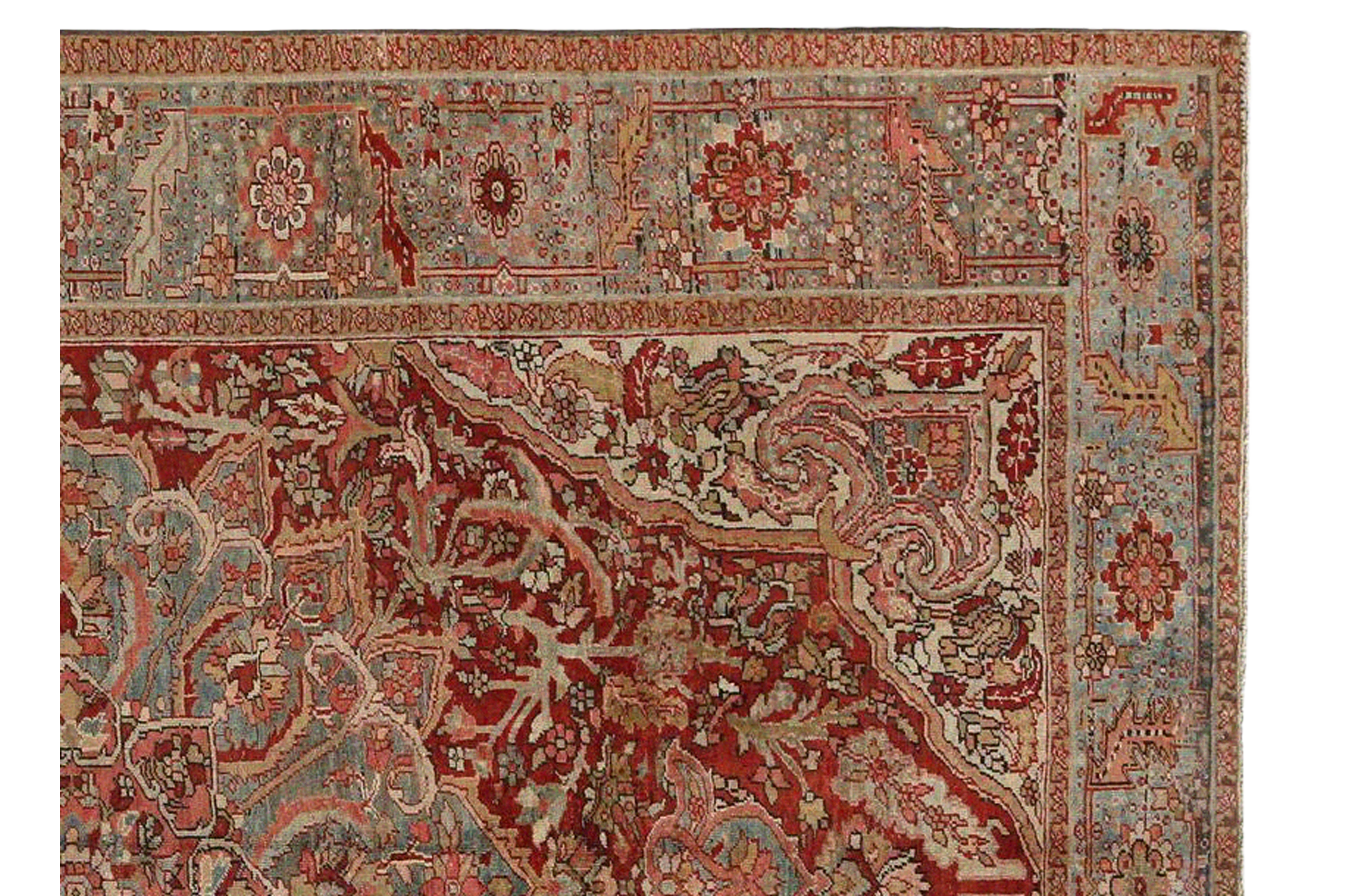 Thumbnail 6 for Persian Heriz Traditional Rug 97195