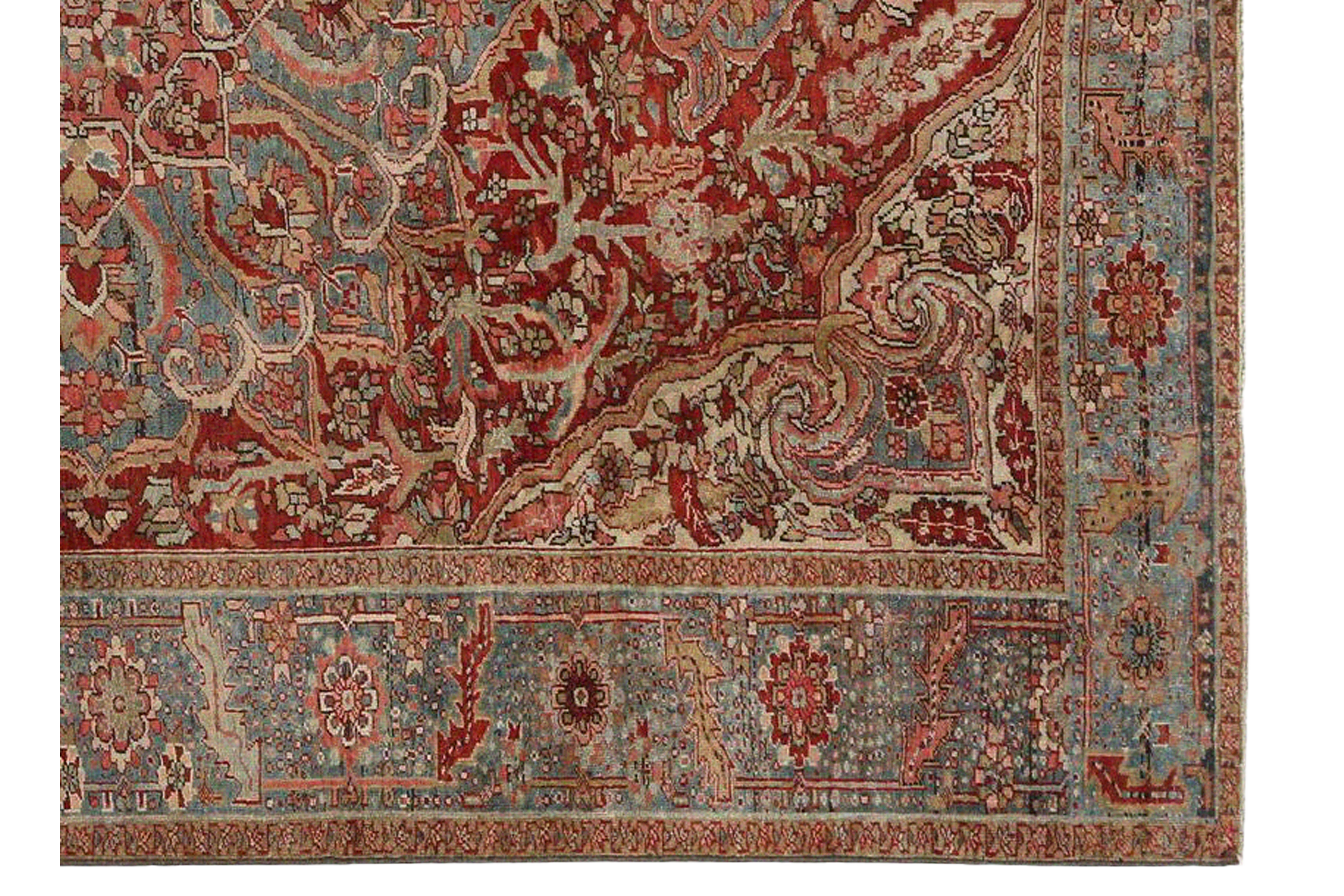 Thumbnail 8 for Persian Heriz Traditional Rug 97195