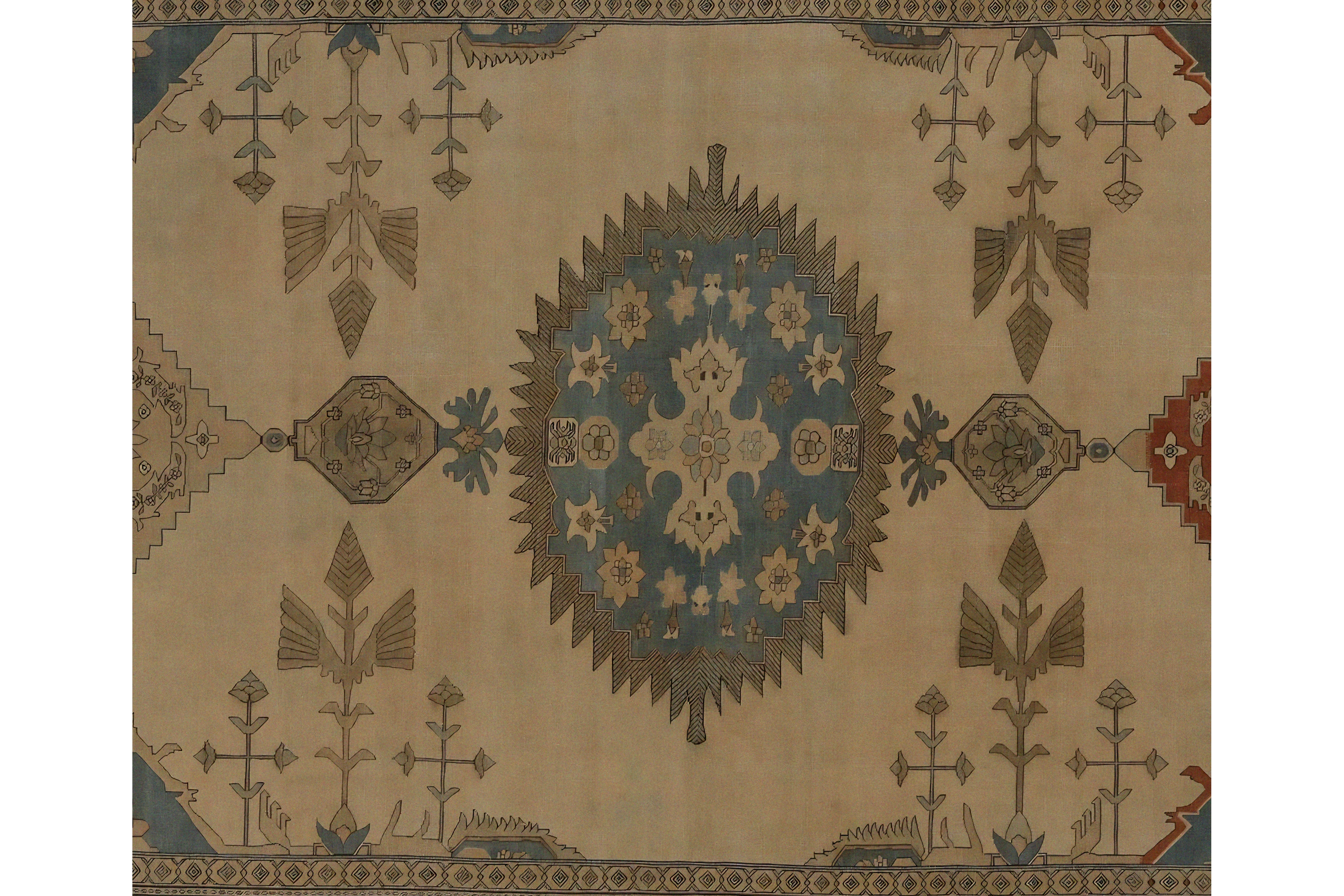 Thumbnail 3 for Persian Heriz Traditional Rug 97199
