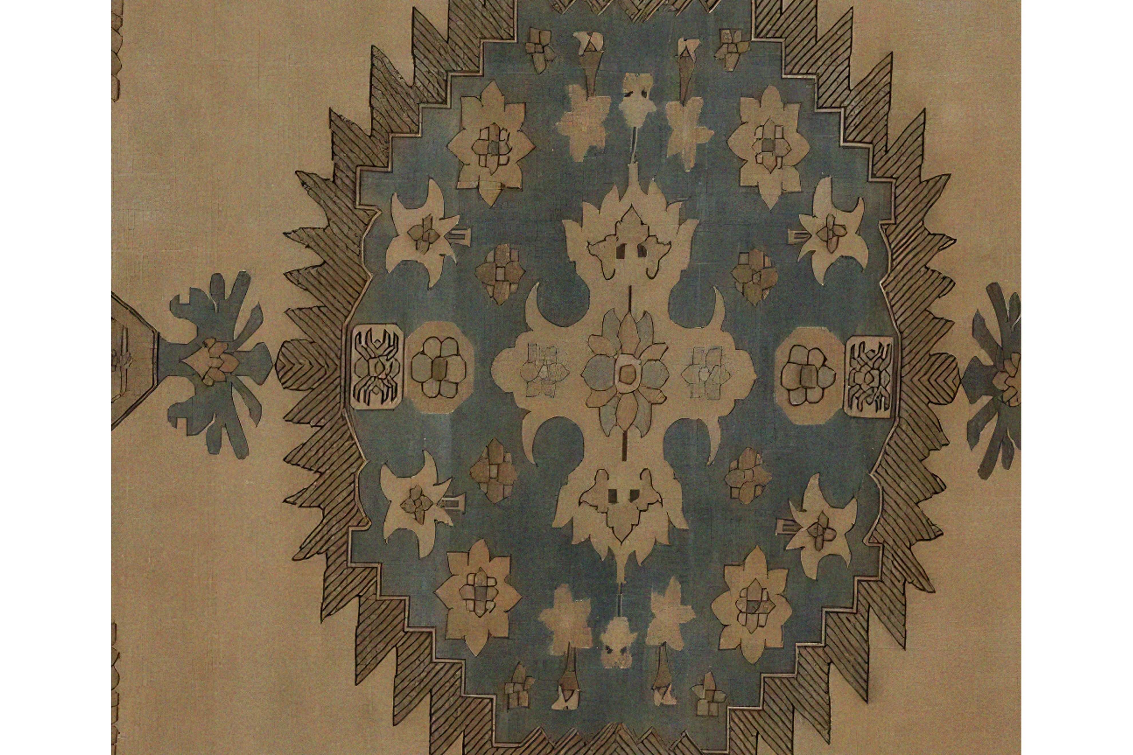 Thumbnail 4 for Persian Heriz Traditional Rug 97199