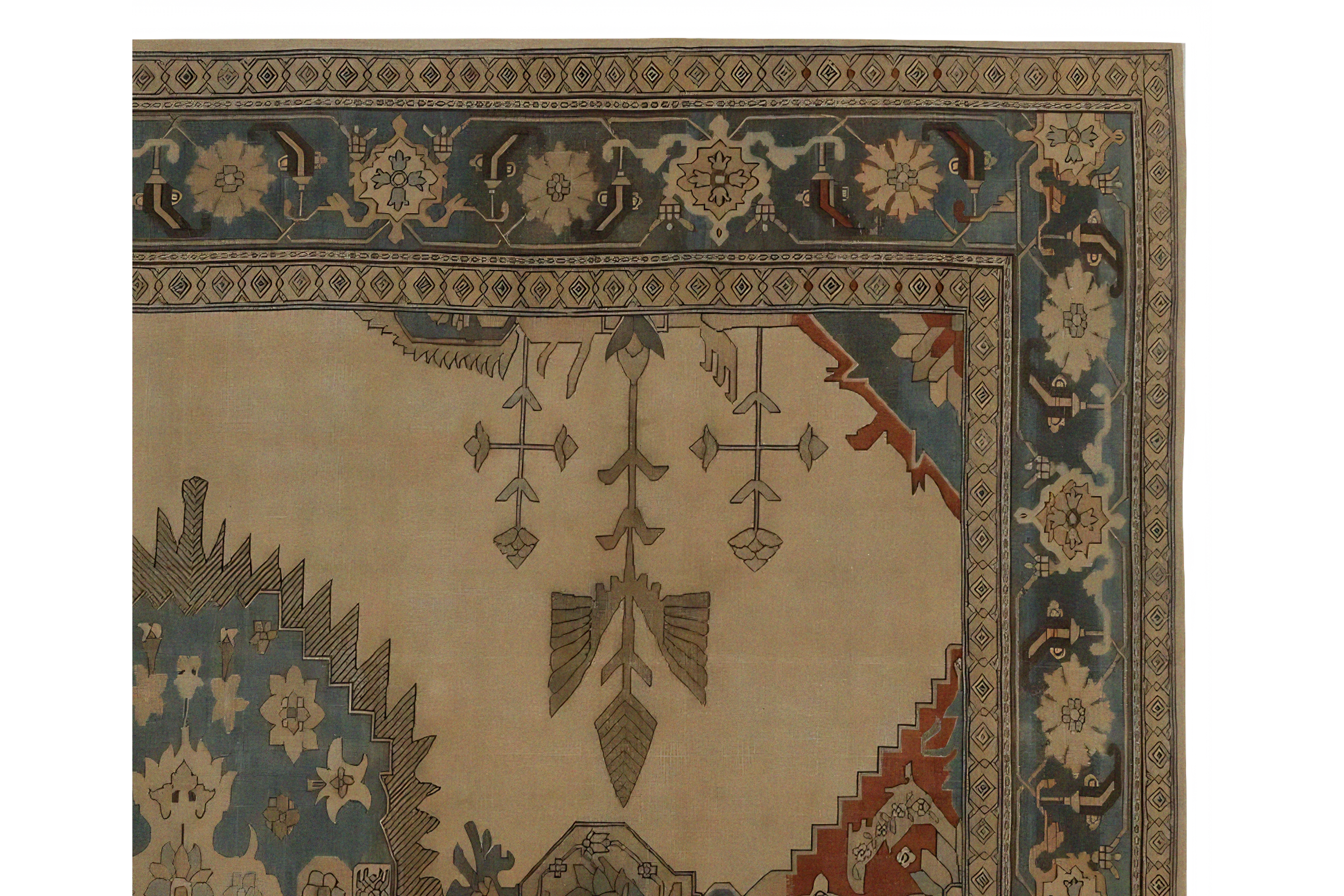 Thumbnail 6 for Persian Heriz Traditional Rug 97199