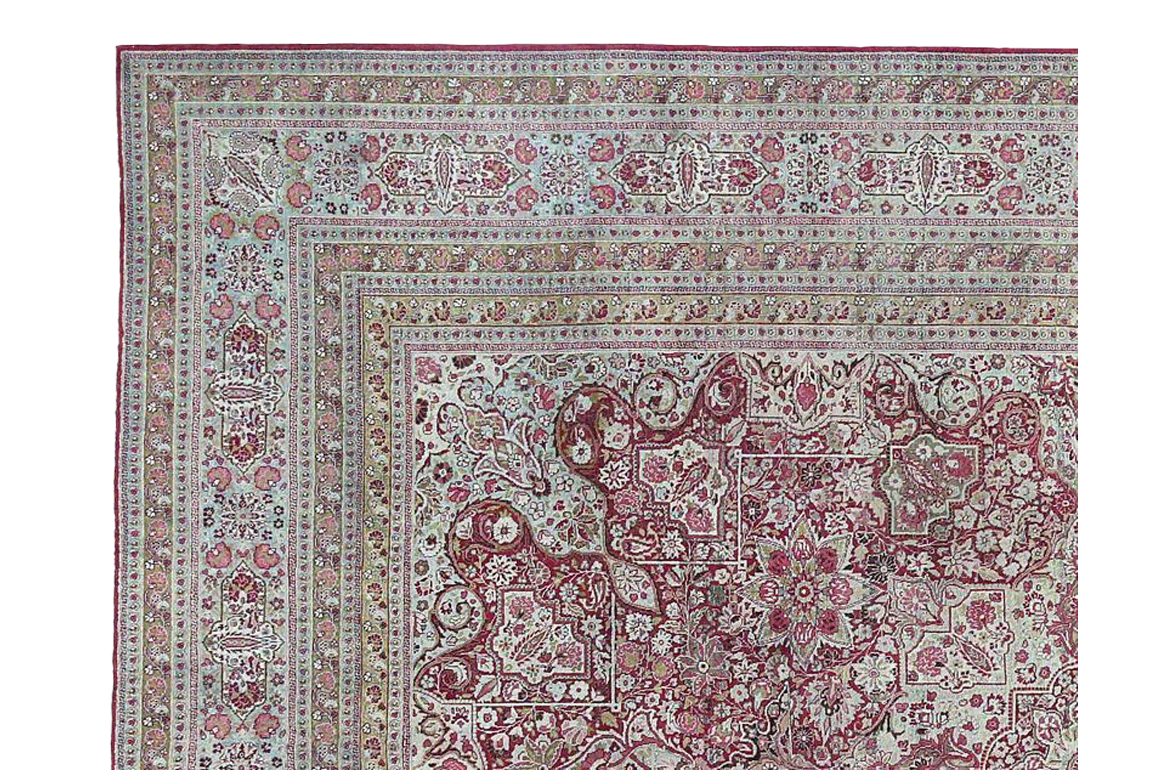 Thumbnail 5 for Persian Mashad Traditional Rug 97232