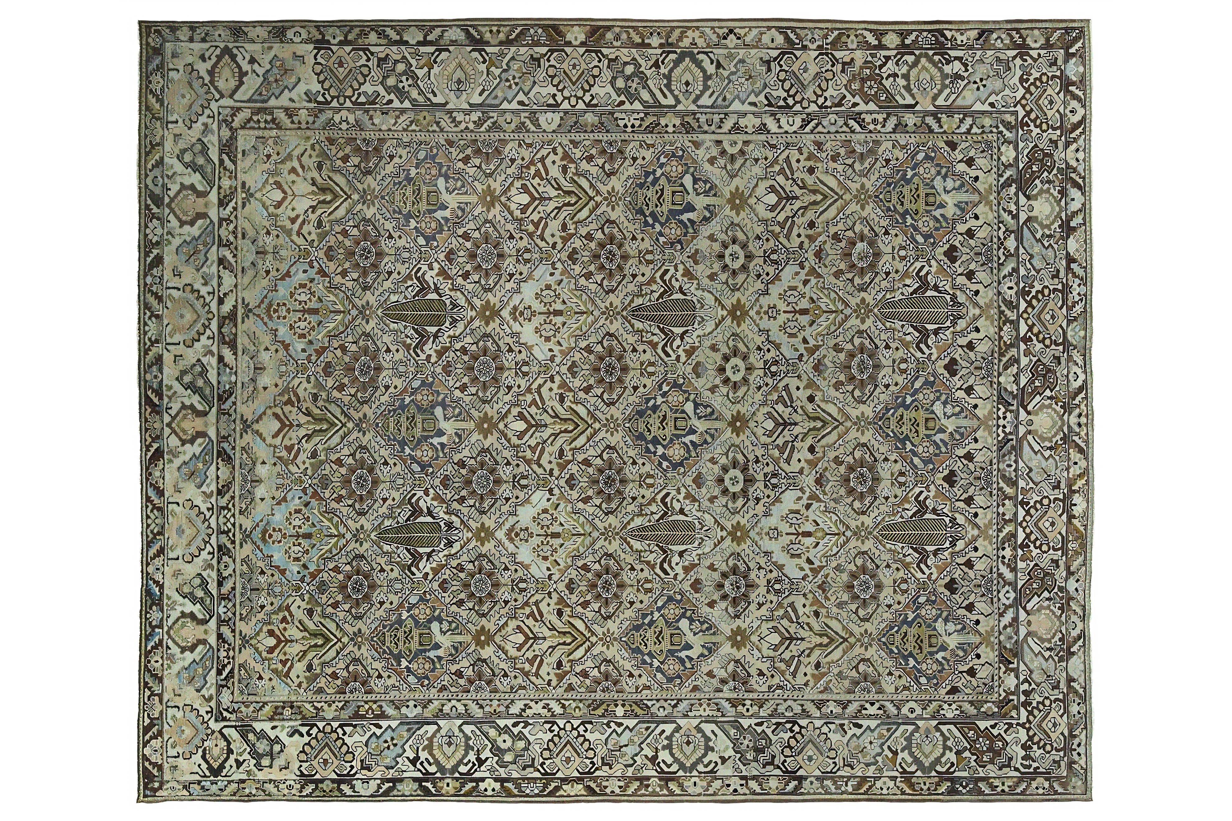 Thumbnail 2 for Antique Persian Bakhtiar Traditional Rug 97559