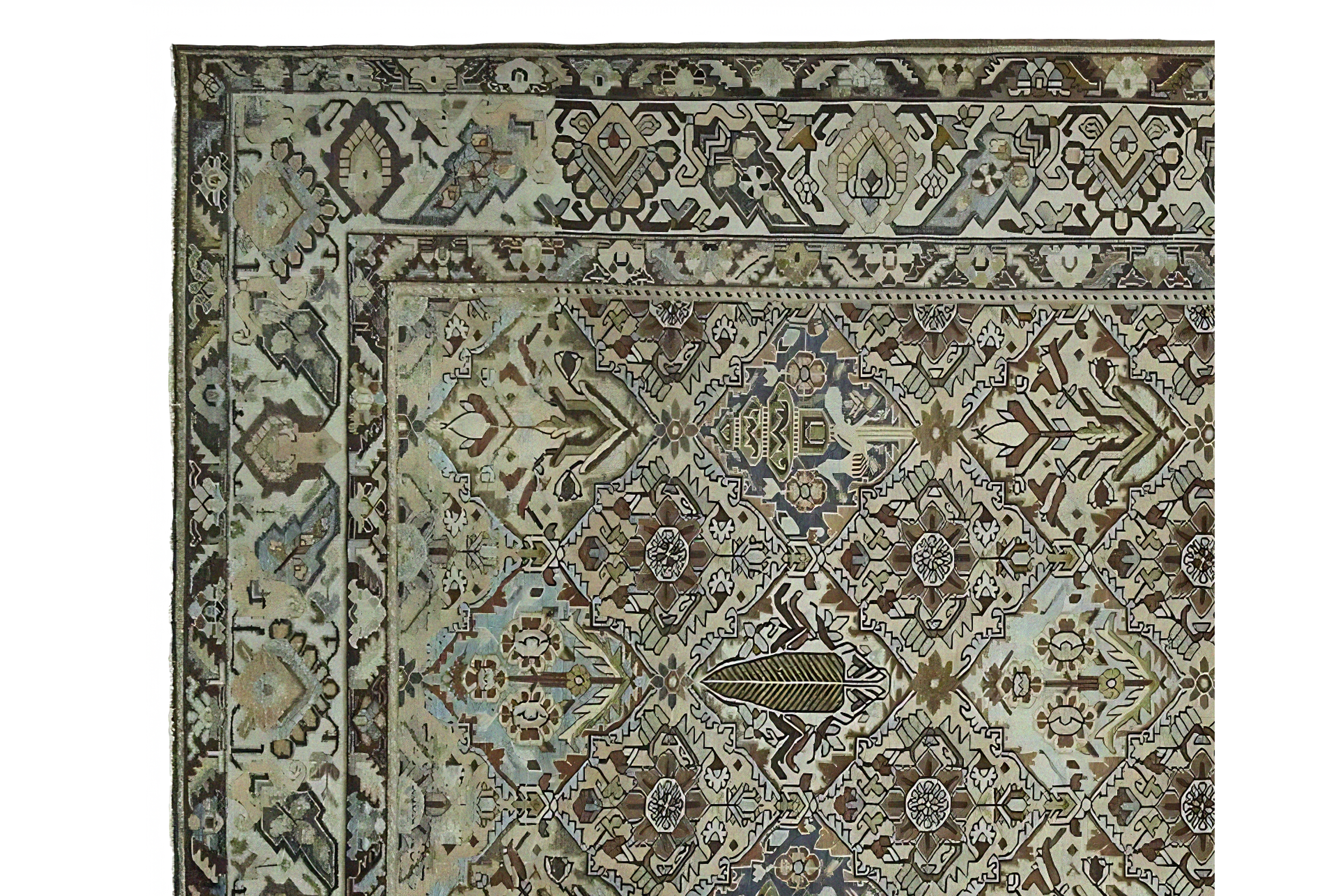 Thumbnail 5 for Antique Persian Bakhtiar Traditional Rug 97559