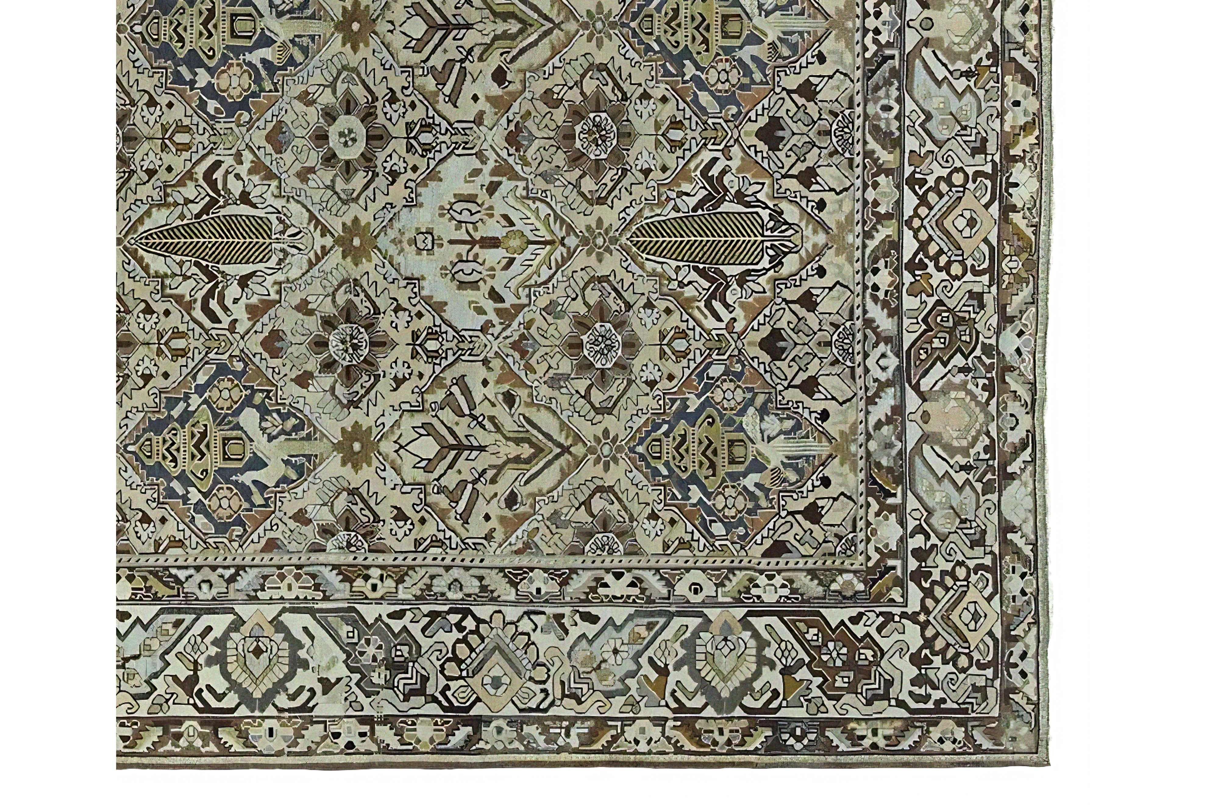 Thumbnail 8 for Antique Persian Bakhtiar Traditional Rug 97559