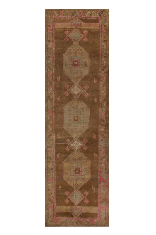 Antique Persian Azarbaijan Transitional Rug 99389